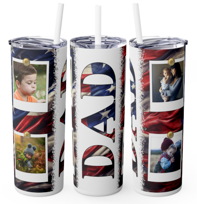 Dad US Flag Tumbler