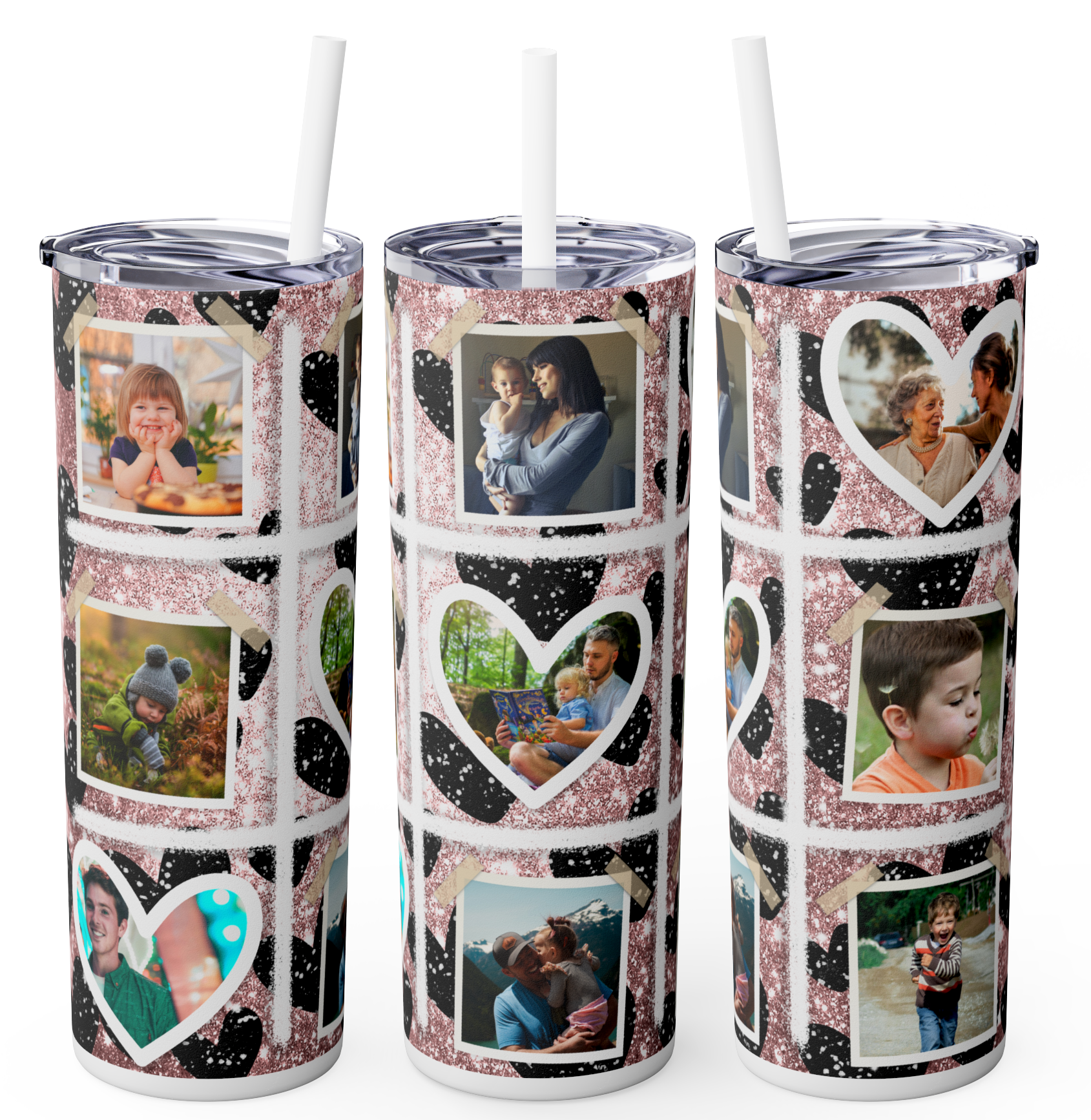 Hearts Tic Tac Toe Tumbler